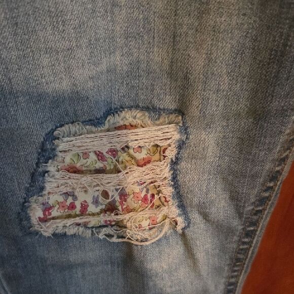 Imperial Girl Light Blue Distressed Skinny Jeans - Picture 6 of 7